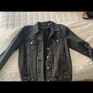 Levi’s Distressed Black Denim Jacket